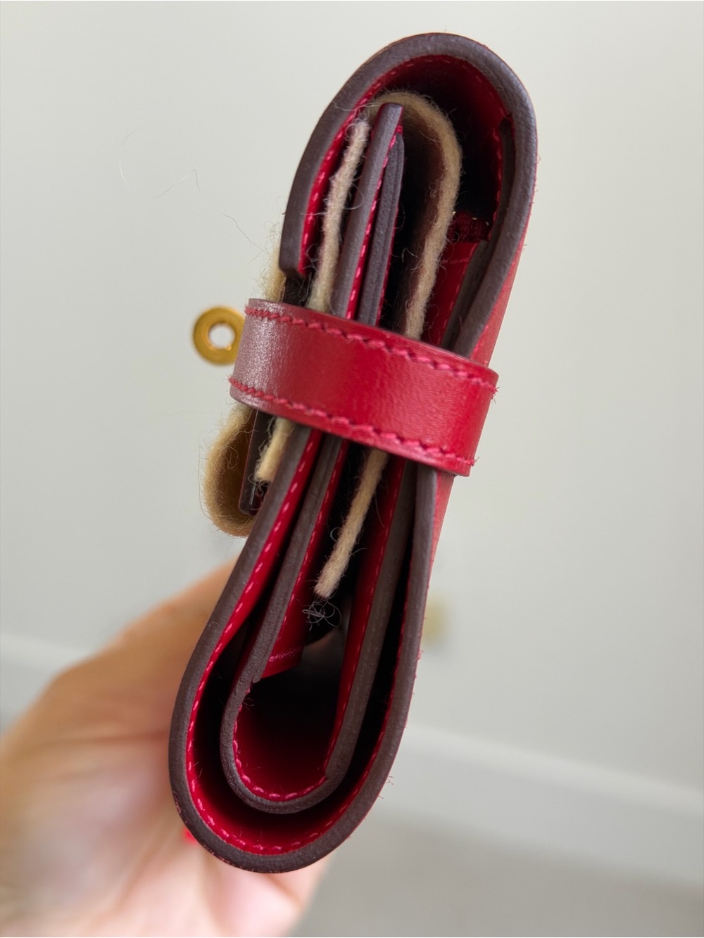 Hermes Rouge Box Kelly Wallet with Gold Hardware 2017 - Picture 4 of 7